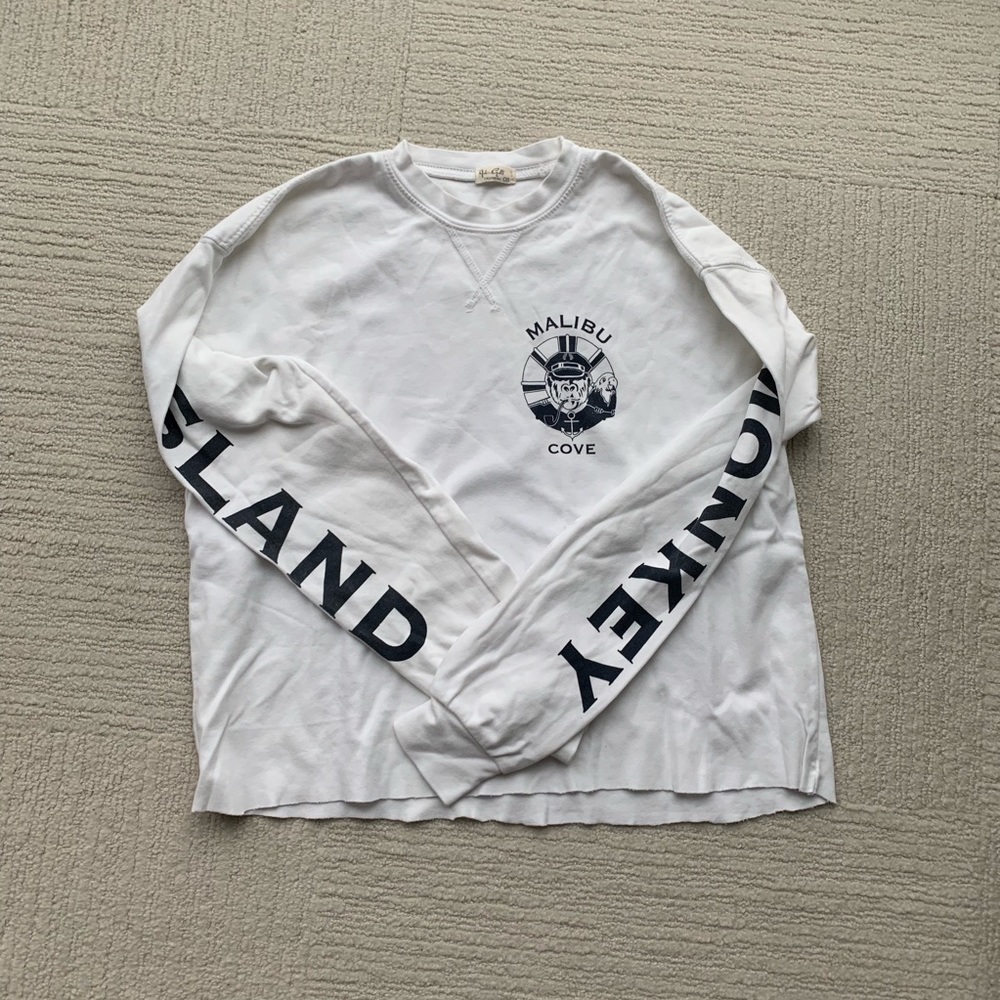 Brandy Melville Cropped Graphic Longsleeve